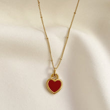 Cargar imagen en el visor de la galería, Collar Jade rojo/blanco